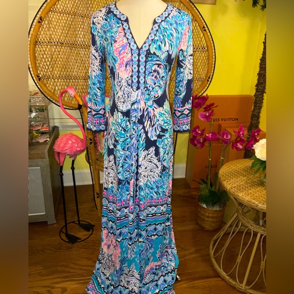 Lilly Pulitzer NWT Melli Maxi Dress Party In Paradise $228 Size S - Picture 2 of 6